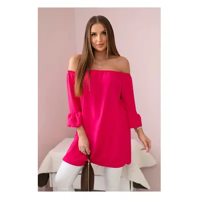 Spanish blouse with ruffles on the sleeve fuchsia