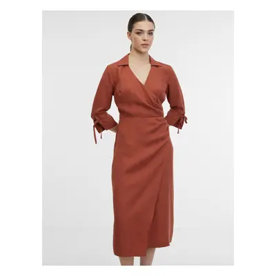 Orsay Brown Women's Wrap Dress - Women's