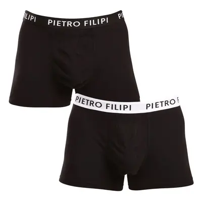 2PACK Men's Boxer Shorts Pietro Filipi Black