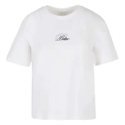 Women's T-shirt Babe Wording white