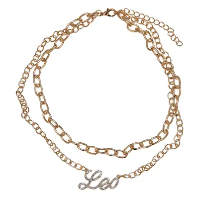 Diamond Zodiac Leo Necklace - Gold Color