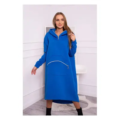 Insulated dress with hood purple blue