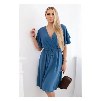 Kesi Włoski Dress with a plunging neckline denim