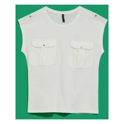 WOMEN'S T-SHIRT L-TS-4058 WHITE