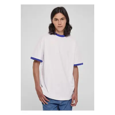 Oversized Ringer T-shirt white/royal