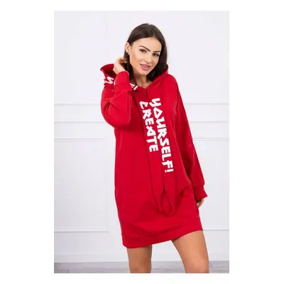 Oversize Hooded Dress Red