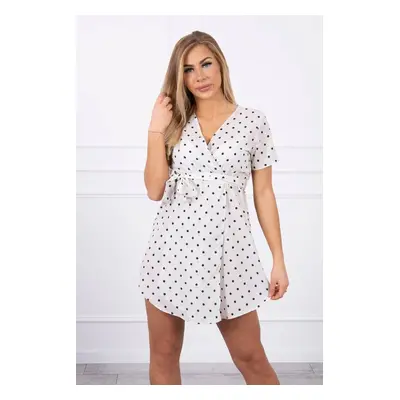 Dotted dress ecru