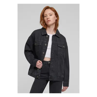 Women's oversized denim jacket from the 90s - black washed