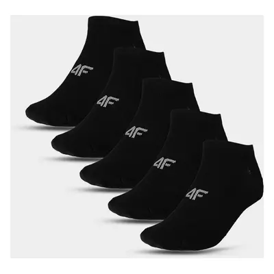 Women's Casual Ankle Socks (5pack) 4F - Black