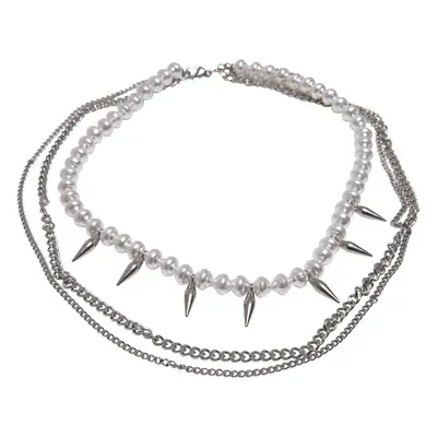 Meridian Pearl Layering Necklace - Silver Color