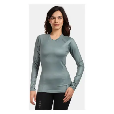 Women's functional long-sleeved T-shirt Kilpi SPOLETO-W KHAKI