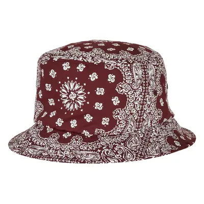 Bandana Print Bucket Hat Cherry/White