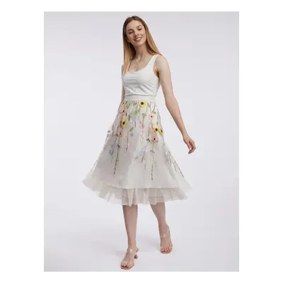 Orsay Creamy Women's Floral Midi Skirt - Women