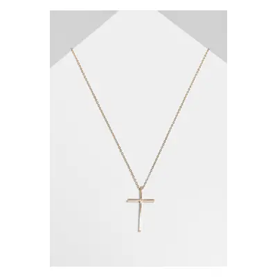 Large Basic Cross Necklace - Gold Colors