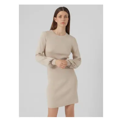 Beige women's sweater dress AWARE by VERO MODA Haya - Women's