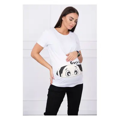 marka niezdefiniowana Maternity blouse Guck white