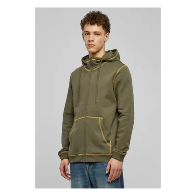 Biocontrast Flat Zip Sweatshirt Olive/Yellow