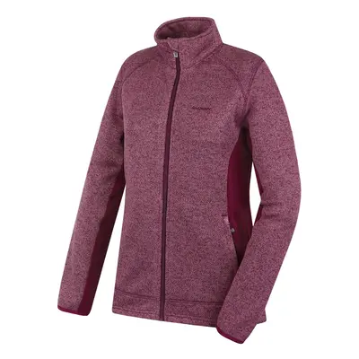 Women's fleece sweater with zip HUSKY Alan magenta