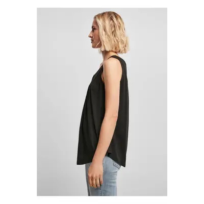 Women's viscose top with buttons in black