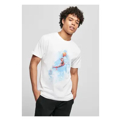 Basketball T-shirt with clouds white