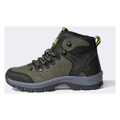 DEFACTO Boy's Serrated Sole Faux Leather Trekking Boots