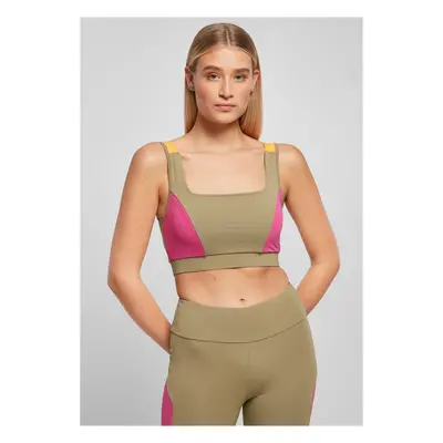 Women's bra Color Block khaki/light purple/magimango