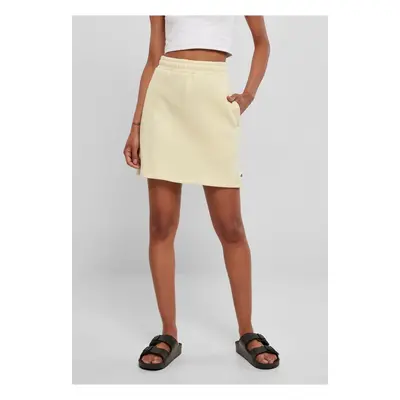 Women's organic terry miniskirt soft yellow