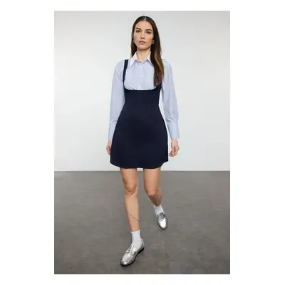 Trendyol Navy Blue Bodycon Shirt Detailed Mini Woven Dress