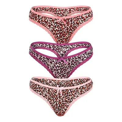 3PACK women's thongs Fine woman multicolor