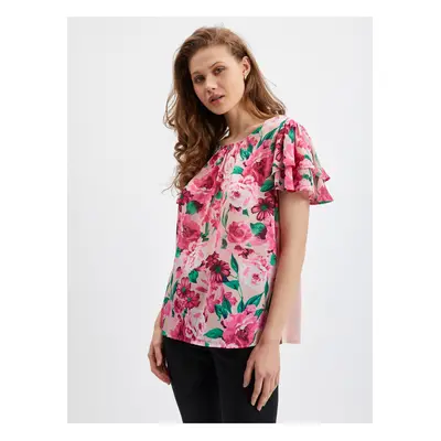 Orsay Pink Ladies Floral Blouse - Women