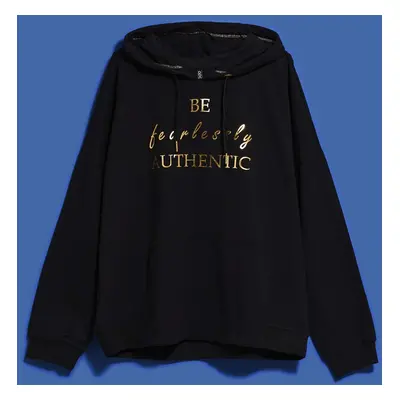 Hoodie with decorative lettering