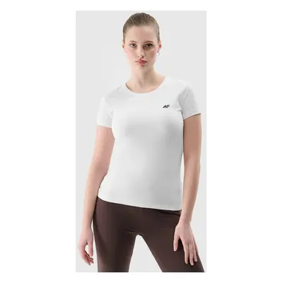 Women's slim T-shirt 4F - white