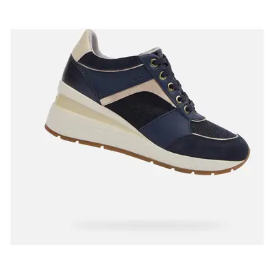 Dark blue women's sneakers Geox Zosma - Women's