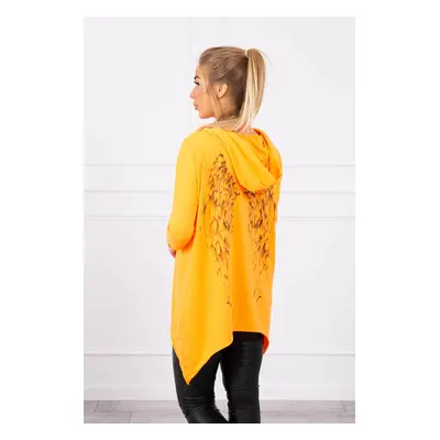 Sweatshirt with wing print orange neon