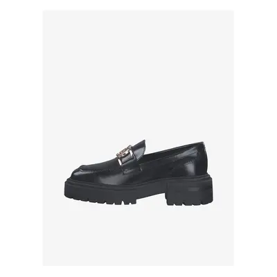 Black leather moccasins Tamaris - Women's