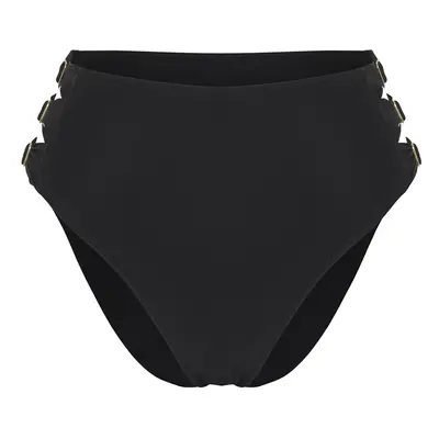 Trendyol Black High Waist Accessorized Bikini Bottom