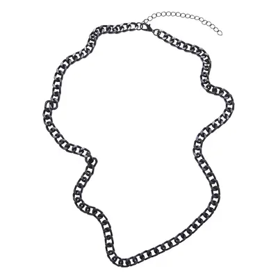 Necklace with a long base chain in black