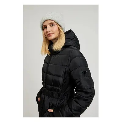 Women's quilted coat MOODO - black