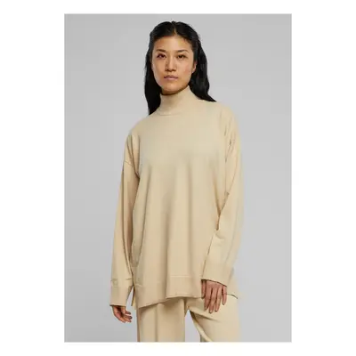 Women's knitted sweater made of eco-viscose with wet sand