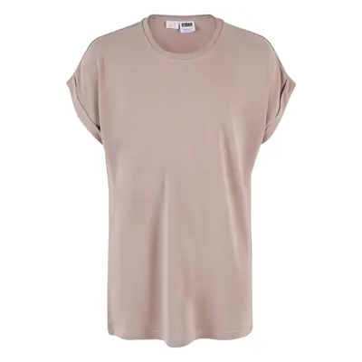 Modal Extended Shoulder Powder Pink Girl's T-Shirt