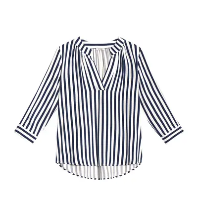 Blue-white striped blouse with three-quarter sleeve ORSAY - Women