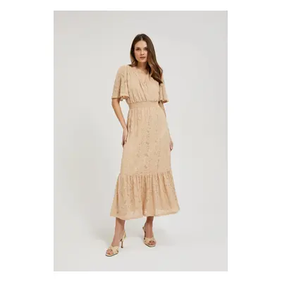 Women's lace dress MOODO - beige