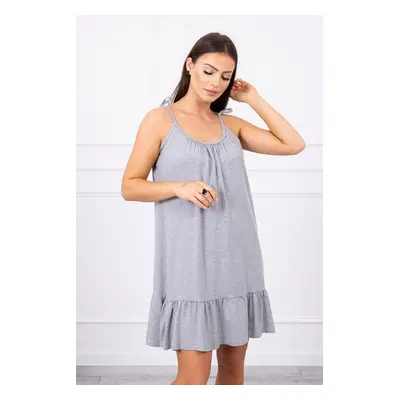 Dress with thin straps gray