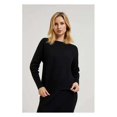 Women's sweater with batwing sleeve MOODO - black