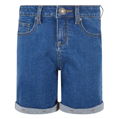 Girls' Organic Stretch Denim Shorts with Pockets Blue