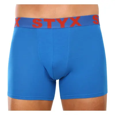 Men's boxers Styx long sports rubber blue