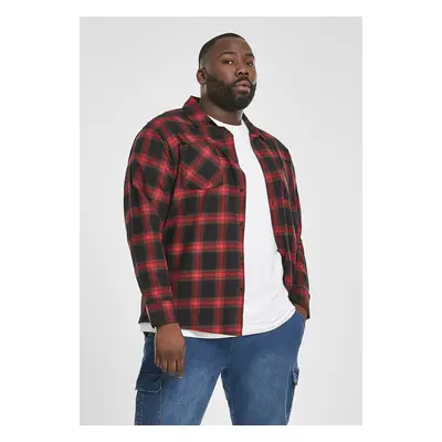 Plaid Flannel Shirt - black/red