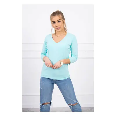 V-neck blouse mint