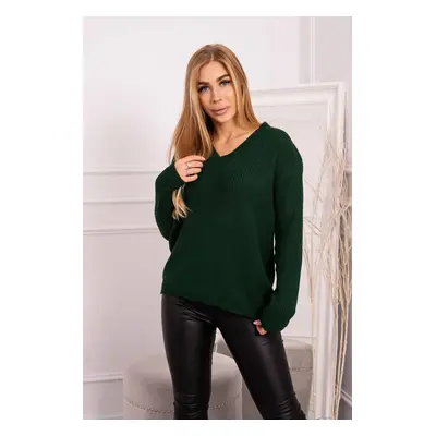 V-neck sweater dark green