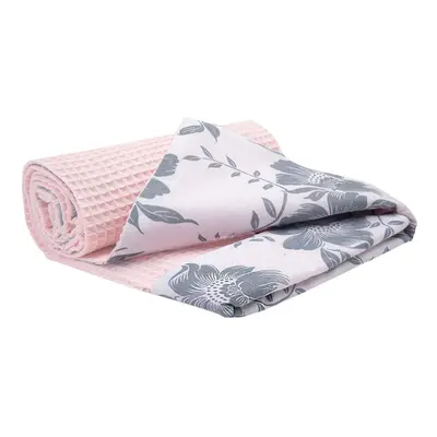 Medi Partners Blanket cotton + cotton Waffle – Berry + light pink Waffle